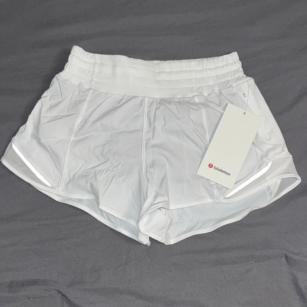 NWT Lululemon Hotty Hot High-Rise Lined Short 2.5” in White
